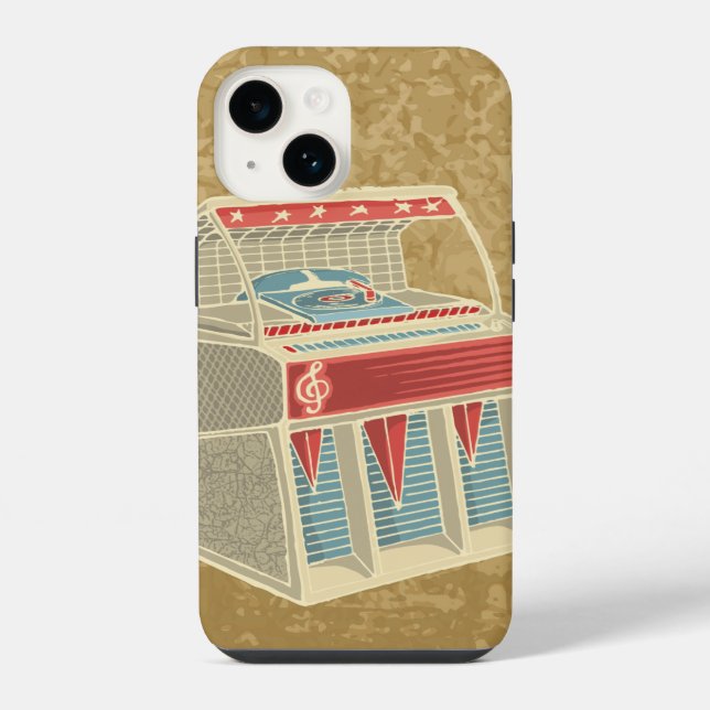 Coque iPhone Sélecteur musical Grunge (Verso)