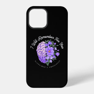 Coque iPhone 12 Pro Sensibilisation à Alzheimer Je Me Souviendrai Pour