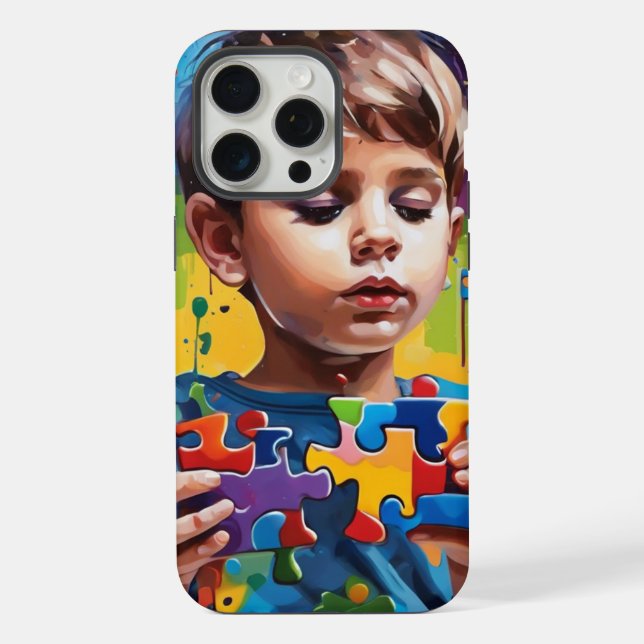 Coque iPhone Sensibilisation à l'autisme -  (Verso)