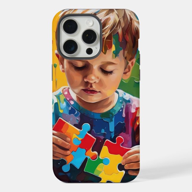 Coque iPhone Sensibilisation à l'autisme -  (Verso)
