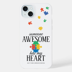 Coque iPhone 15 Plus Sensibilisation à l'autisme Quelqu'un d'incroyable