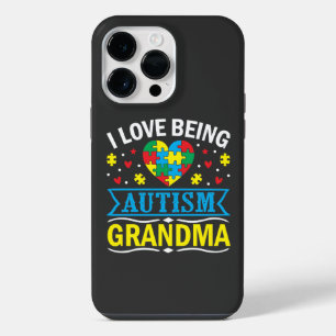 Coque Pour Pour iPhone 14 Pro Max sensibiliser à l'autisme, Fière autisme grand-mère