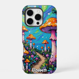 Coque iPhone 16 Pro Sentier de Champignons Ensoleillé