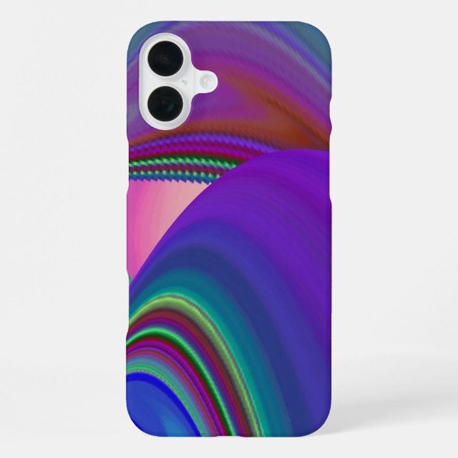 Coque iPhone Sentiment d'été, Arc-en-ciel 3D abstrait (Verso)
