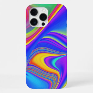 Coque iPhone 16 Pro Max Sentiment d'été, Arc-en-ciel 3D abstrait