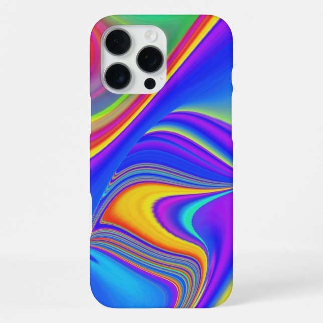 Coque iPhone Sentiment d'été, Arc-en-ciel 3D abstrait (Verso)