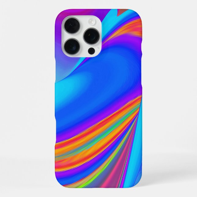Coque iPhone Sentiment d'été, Arc-en-ciel 3D abstrait (Verso)