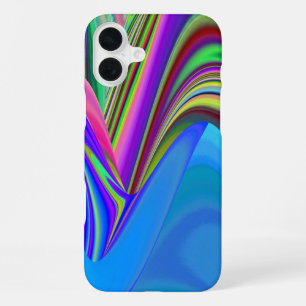 Coque iPhone 16 Plus Sentiment d'été, Arc-en-ciel 3D abstrait