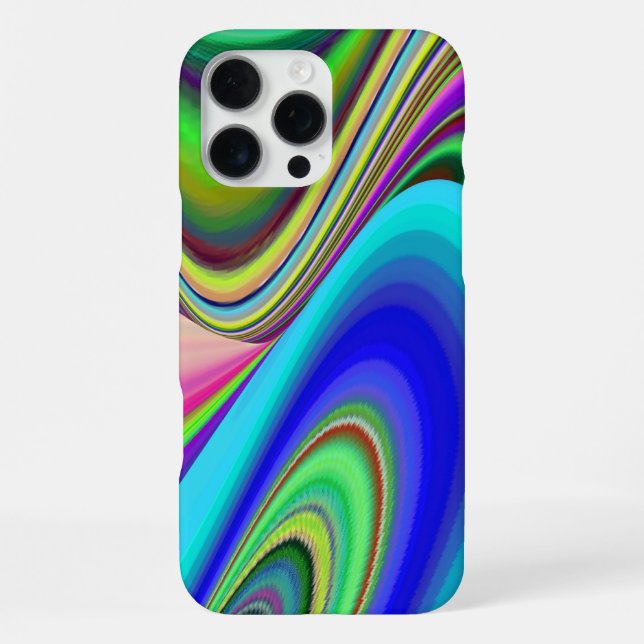 Coque iPhone Sentiment d'été, Arc-en-ciel 3D abstrait (Verso)