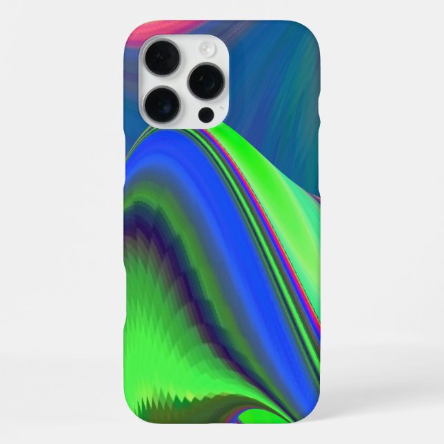 Coque iPhone Sentiment d'été, Arc-en-ciel 3D abstrait (Verso)