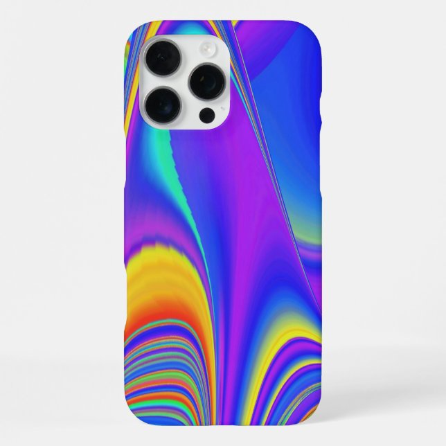 Coque iPhone Sentiment d'été, Arc-en-ciel 3D abstrait (Verso)