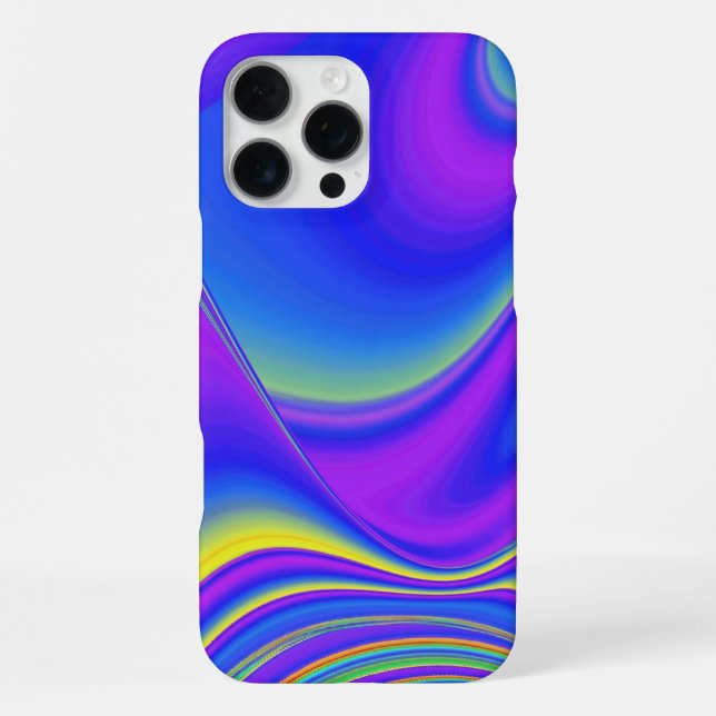 Coque iPhone Sentiment d'été, Arc-en-ciel 3D abstrait (Verso)