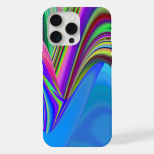 Coque iPhone 15 Pro Max Sentiment d'été, Arc-en-ciel 3D abstrait