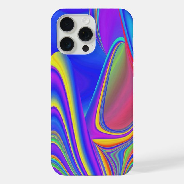 Coque iPhone Sentiment d'été, Arc-en-ciel 3D abstrait (Verso)