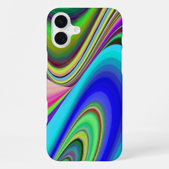 Coque iPhone Sentiment d'été, Arc-en-ciel 3D abstrait (Verso)