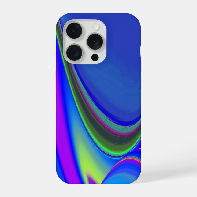 Coque iPhone Sentiment d'été, Arc-en-ciel abstrait 3D (Verso)