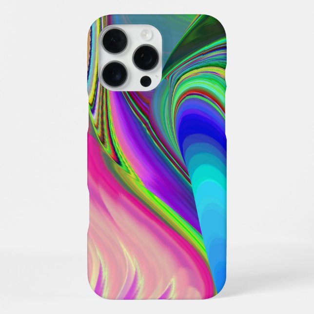 Coque iPhone Sentiment d'été, Arc-en-ciel abstrait 3D (Verso)