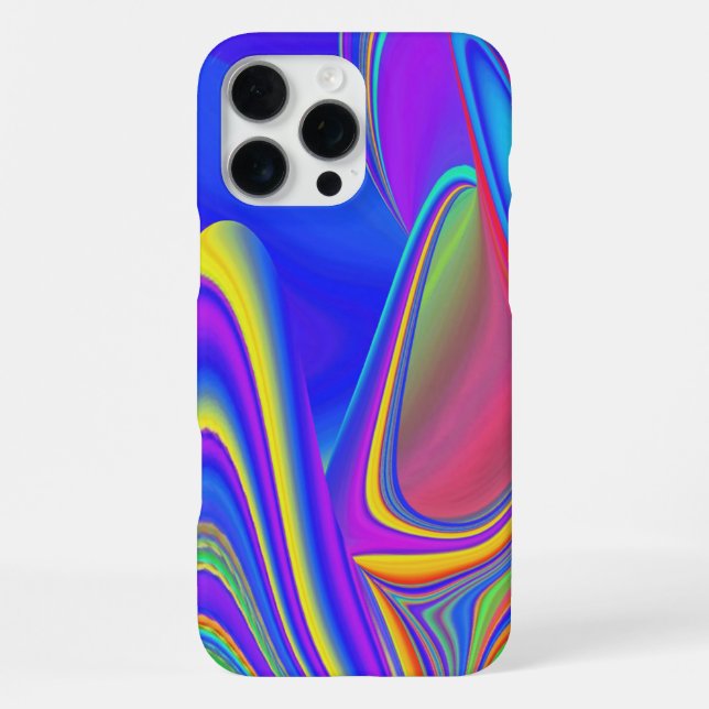 Coque iPhone Sentiment d'été, Arc-en-ciel abstrait 3D (Verso)
