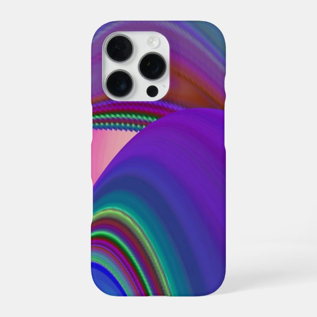 Coque iPhone Sentiment d'été, Arc-en-ciel abstrait 3D (Verso)