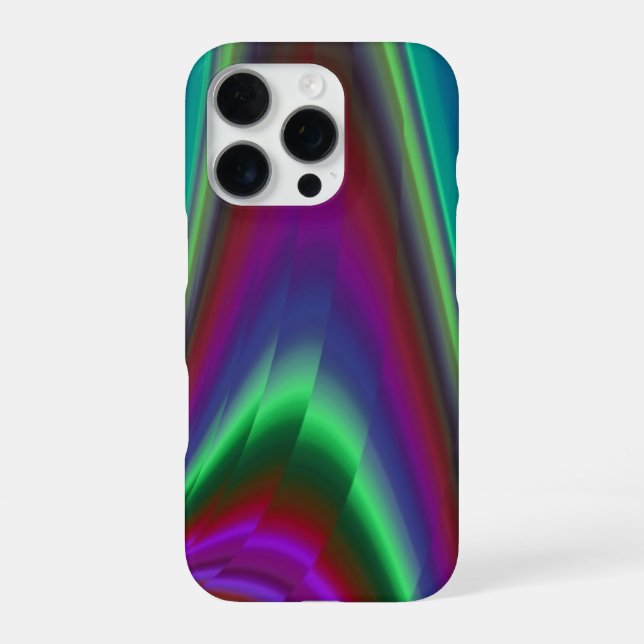 Coque iPhone Sentiment d'été, Arc-en-ciel abstrait 3D (Verso)