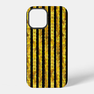 Coque iPhone 12 Séquins motif, perles, strass, mode 3D.