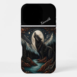 Coque iPhone 16 Pro Max Serenade au clair de lune de Wolf