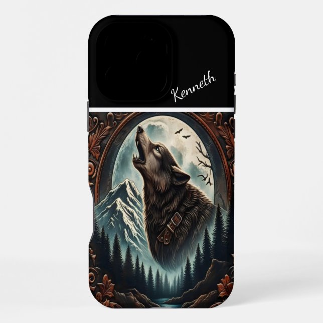 Coque iPhone Serenade au clair de lune de Wolf (Verso)