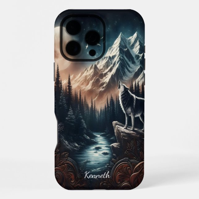 Coque iPhone Serenade au clair de lune de Wolf (Verso)