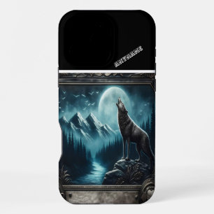 Coque iPhone 16 Pro Max Sérénade au clair de lune du loup