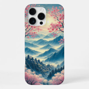 Coque iPhone 16 Pro Max Sérénité en fleurs : Cerisiers japonais en fleurs