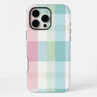 Coque iPhone 16 Pro Max Série carreaux, carreaux rose vert