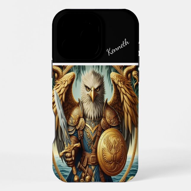 Coque iPhone Serment d'aigle chevalier (Verso)