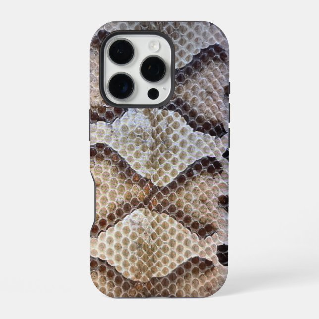 Coque iPhone Serpent à sonnette à sonnettes à dos de diamant (Verso)
