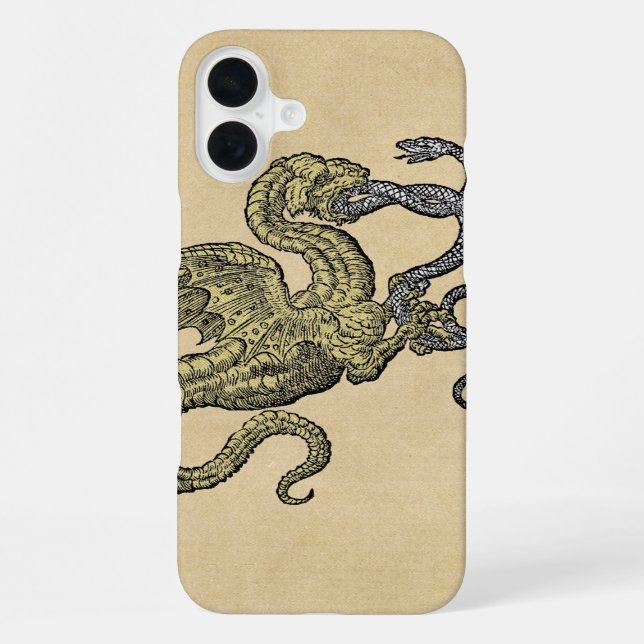 Coque iPhone Serpent de combat du dragon (Verso)