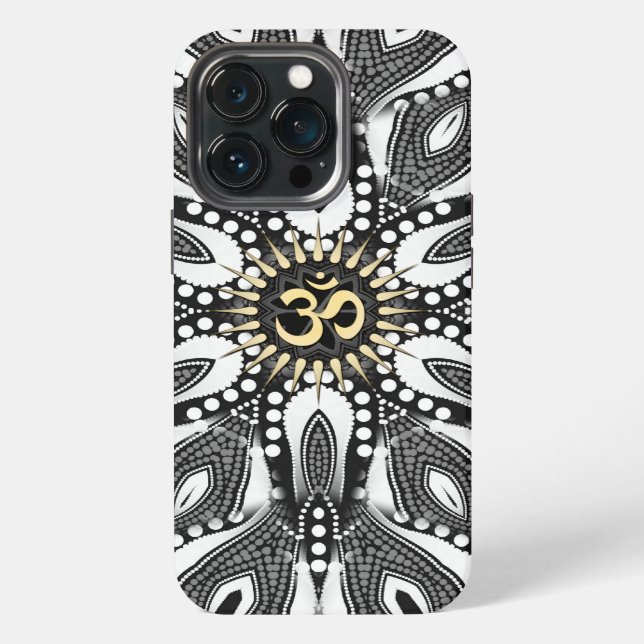 Coque iPhone Serpent Psychédélique Aum OM (Dos)