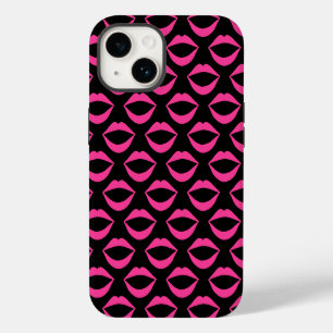 Coque Pour iPhone 14 Seulement du rouge à lèvres rose à porter