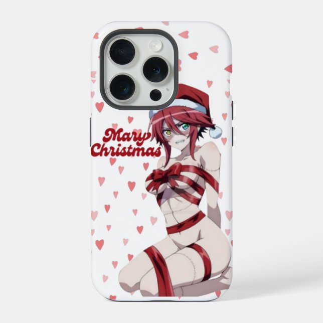 Coque iPhone Sexy Santa Marry Cristmas Wrapped Anime Girl (Verso)
