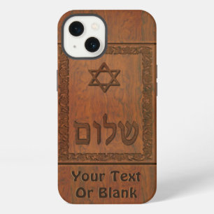 Etui iPhone 13 Shalom en bois découpé