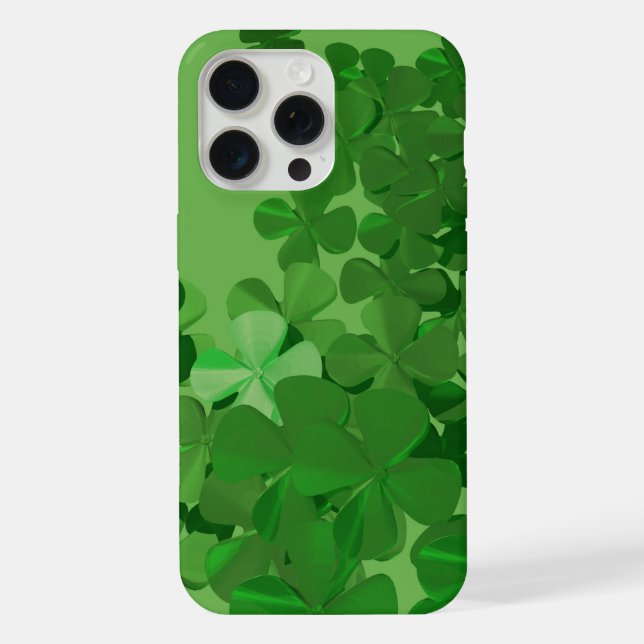 Coque iPhone Shamrock de la Saint-Patrick (Verso)