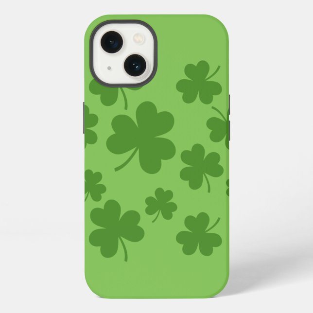 Coque iPhone Shamrock de la Saint Patrick Motif Clover (Verso)