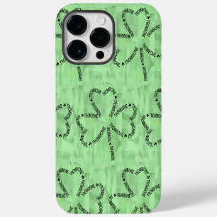 Coque Pour Pour iPhone 14 Pro Max Shamrock de texte Trombone