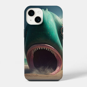 Coque Pour iPhone 14 Shark sculpture on the beach