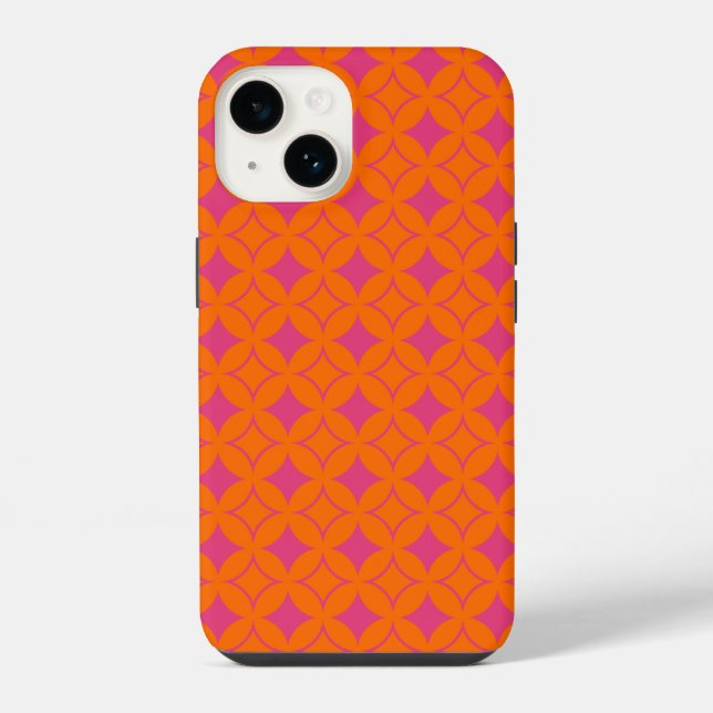 Coque iPhone Shippo rose et orange  (Verso)