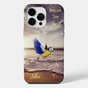 Coque Pour Pour iPhone 14 Pro Max Shore Amusant Ocean Bird Starfish