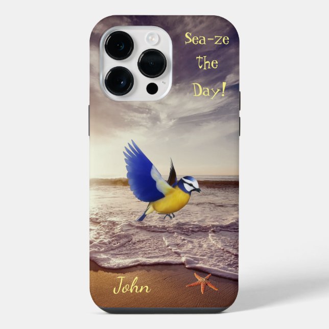 Coque iPhone Shore Amusant Ocean Bird Starfish (Verso)