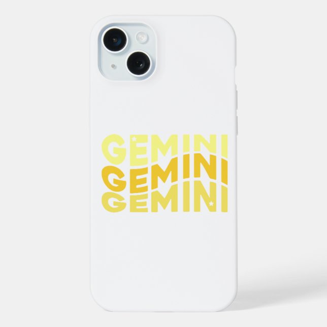 Coque iPhone Signe astrologique Gémeaux (Verso)