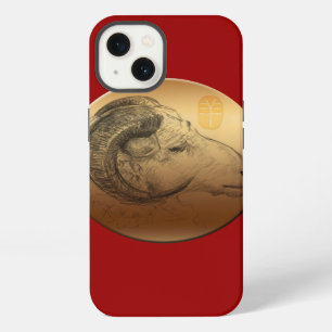 Etui iPhone 13 SIGNE D'Astronomie Chinoise Golden Ram