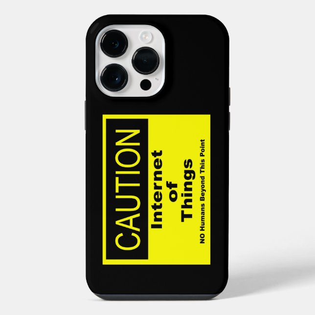 Coque iPhone Signe d'avertissement de prudence pour l'Internet  (Verso)