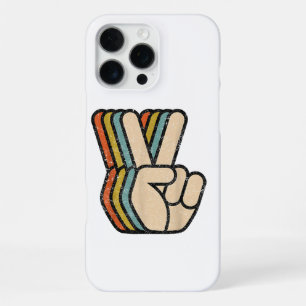 Coque iPhone 16 Pro Max Signe de paix rétro V doigts Vintage 60s 70s 80s C