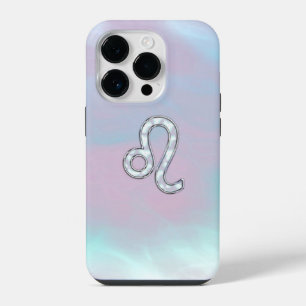 Coque Pour iPhone 14 Plus Signe du zodiaque Lion sur style Nacre Pastels